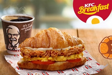 KFC breakfast menu items